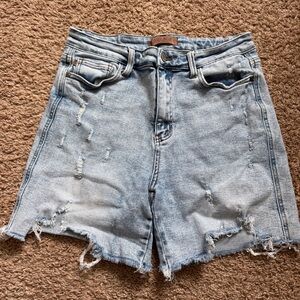 Judy Blue Acid Wash Relaxed Fit Cut Off Shorts